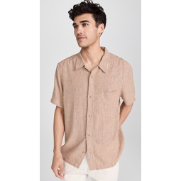 Easy Short-Sleeve Shirt in Multi Stripe