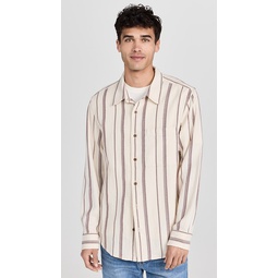 Easy Long-Sleeve Shirt in Cotton Dobby