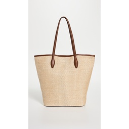 Straw and Leather Tote