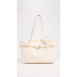 XL Du Jour Canvas and Soft Calf Leather Tote