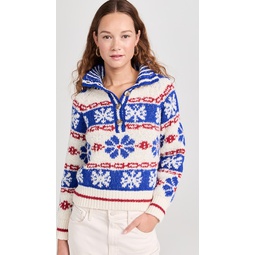 The Buttoned Funnel Sweater