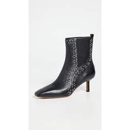 Nell 65mm Mid Calf Eyelet Booties