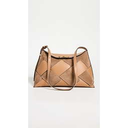 ID Soft Shoulder Bag With Woven Combo