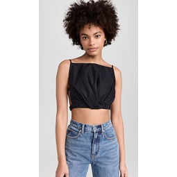 Cropped Twist Front Cami with Open Back