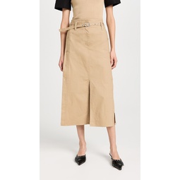 Utility Skirt W Side Button Placket
