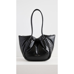 Large Puffy Nappa Ruched Tote