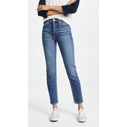 High Rise Comfort Stretch Ankle Crop Jeans