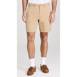 Cotton Linen Flat Front Shorts