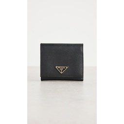 Prada Saffiano Leather Triangle Wallet