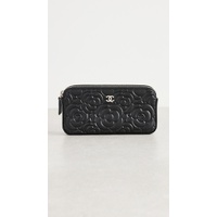 Chanel Camellia Chain Wallet, Embossed