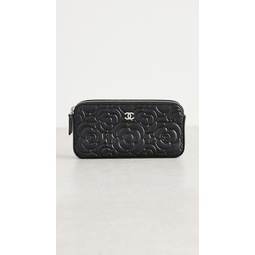 Chanel Camellia Chain Wallet, Embossed