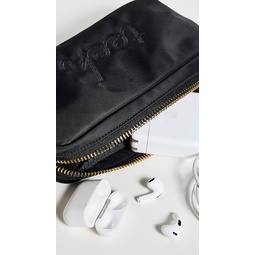 Noir Tech Embroidered Small Pouch