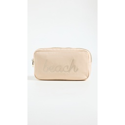 Sand Beach Embroidered Small Pouch