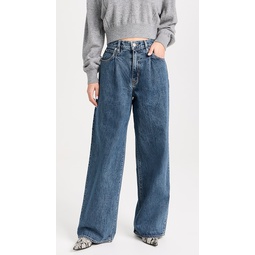 Abby Mid Rise Wide Pleat Jeans