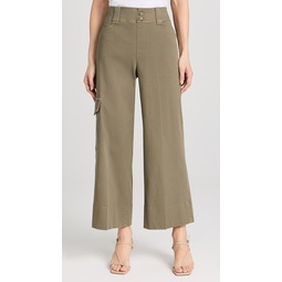 Stretch Twill Cropped Trousers