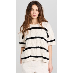 x Cella Jane Stripe Cable Sweater