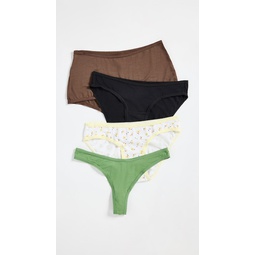 Stripe and Stare x Camille Charriere Knicker Shapes Discovery Box Mix Panties Set of 4