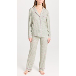 Green Floral Tile Pajama Set