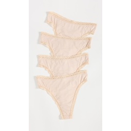 High Waisted Thong Four Pack