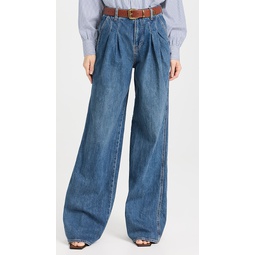 Mia Wide Leg with Double Pleat Jeans