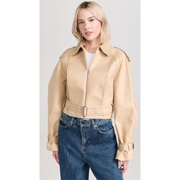 Belted Short Trench Jacket