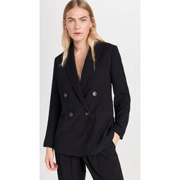 Crepe Double Breasted Blazer