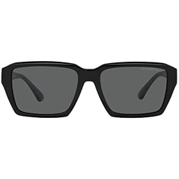 Emporio Armani Mens Ea4186f Low Bridge Fit Rectangular Sunglasses