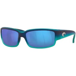 Costa Del Mar Caballito 6S9025 Rectangle Sunglasses for Men + BUNDLE with Designer iWear Eyewear Kit