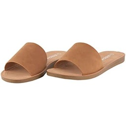 Soda Shoes Efron-S Women Flip Flops Basic Plain Slippers Slip On Sandals Slides Casual Peep Toe Beach