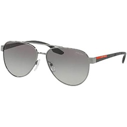 Prada PS54TS LIFESTYLE Pilot Sunglasses For Men+ BUNDLE With Designer iWear Eyewear Kit