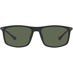 Emporio Armani Mens Ea4171u Universal Fit Rectangular Sunglasses