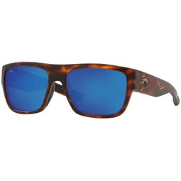 Costa Del Mar Sampan 6S9033 Rectangle Sunglasses for Men + BUNDLE With Designer iWear Eyewear Kit