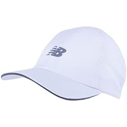 New Balance Mens and Womens 6-Panel Performance Run Hat, One Size, White