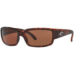 Costa Del Mar Caballito 6S9025 Rectangle Sunglasses for Men + BUNDLE with Designer iWear Eyewear Kit