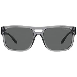 Emporio Armani Mens Ea4197f Low Bridge Fit Rectangular Sunglasses