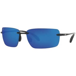 Costa Del Mar Gulf Shore 6S9074 Rectangle Sunglasses for Men + BUNDLE With Designer iWear Eyewear Kit