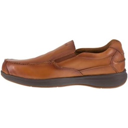 Florsheim Work Mens Bayside Slip Resistant Steel Toe Work Safety Shoes Casual - Brown