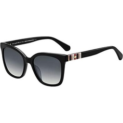 Kate Spade Kiya/S 0807/9O 53M Black/Dark Grey Gradient Square Sunglasses for Women + BUNDLE with Designer iWear Eyewear Kit