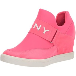 DKNY Womens Essential High Top Slip on Wedge Sneaker