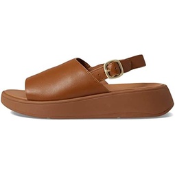 FitFlop F-Mode Leather Flatform Back-Strap Sandals