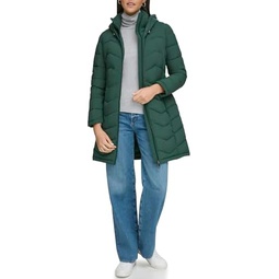 Calvin Klein Mens Long Bib-Front Light-Weight Jacket