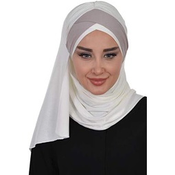 Aishas Design Jersey Shawl for Women 95% Cotton Wrap Modesty Turban Cap Scarf