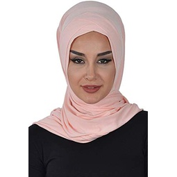 Aishas Design Jersey Hijab Scarves for Women, 95% Cotton Turban Headwrap Shawl