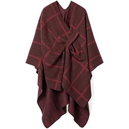 Villand Womens Shawl Wrap Poncho Cape Open Front Cardigan with Belt and Gift Bag for Fall Winter