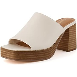 CUSHIONAIRE Womens Keeper soft one band Heel Sandal +Memory Foam, Wide Widths Available