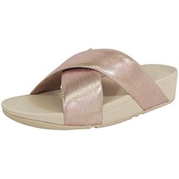 FitFlop Womens Lulu Cross Glitz Slide Sandal Shoes