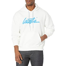 Lacoste Mens Long Sleeve Graphic Script Hooded Sweatshirt