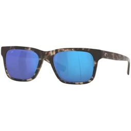 Costa Del Mar Tybee 6S2003 Rectangle Sunglasses for Men + BUNDLE With Deisgner iWear Eyewear Kit