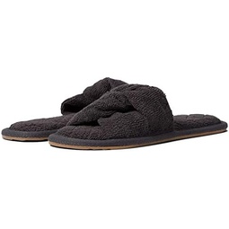 Barefoot Dreams Towel Terry Sandal, Cozy Slippers for Women, Open-Back House Slippers, Spa Sandals, Cotton Slippers, Carbon, SM (5/6)