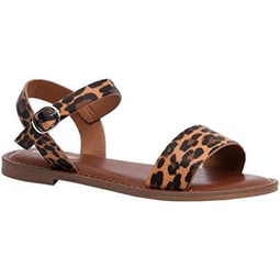 CUSHIONAIRE Womens Clara One Band Ankle Strap Sandal +Memory Foam, Wide Widths Available